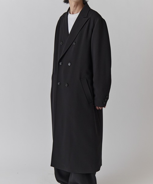 Lui's(ルイス)の「ダブルブレストスプリングロングコート(チェスターコート・メンズ・ライトグレー/ブラック・S/M)」の21枚目の写真