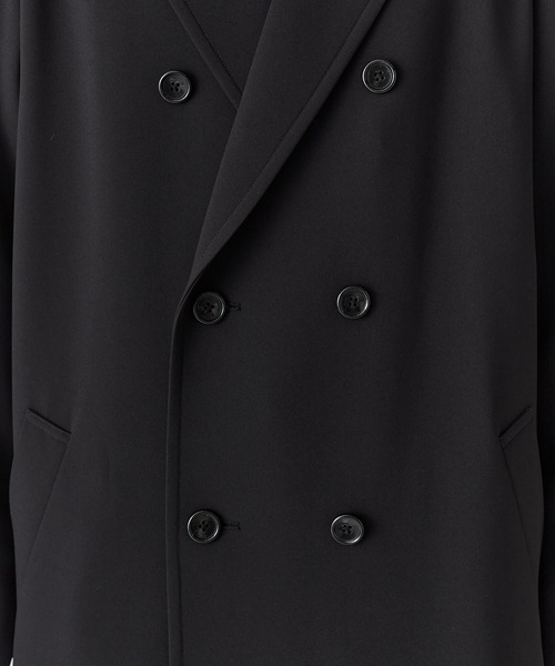 Lui's(ルイス)の「ダブルブレストスプリングロングコート(チェスターコート・メンズ・ライトグレー/ブラック・S/M)」の9枚目の写真