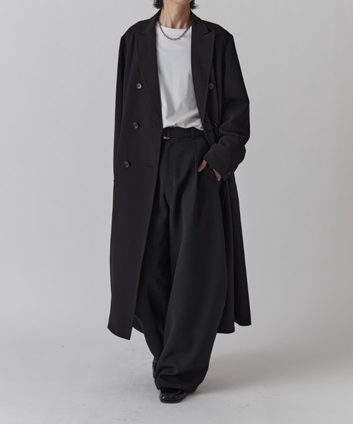 ダブルブレストスプリングロングコート（チェスターコート）｜Lui's