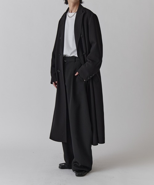 ダブルブレストスプリングロングコート（チェスターコート）｜Lui's