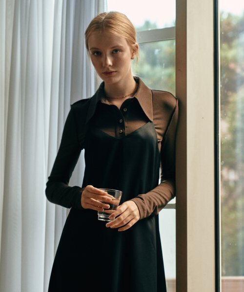 Джерси‑поло‑рубашка — коричневая (jersey polo shirt - brown)