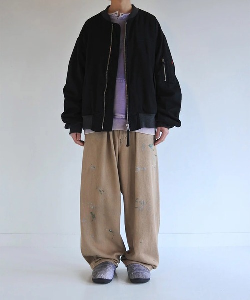 Anachronorm(アナクロノーム)の「【ANACHRONORM】AN396 DUAL DENIM MA-1(MA-1・メンズ・ブラック・3/2)」の5枚目の写真