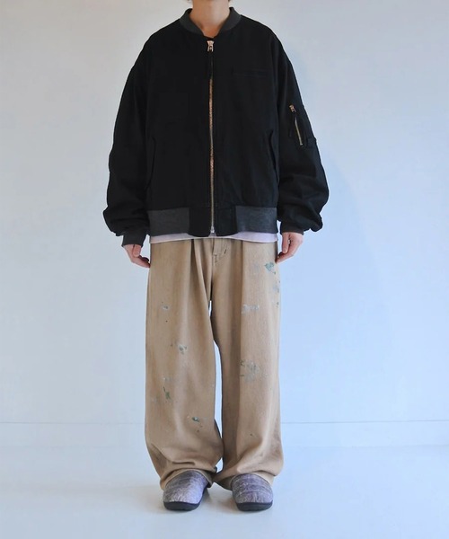 Anachronorm(アナクロノーム)の「【ANACHRONORM】AN396 DUAL DENIM MA-1(MA-1・メンズ・ブラック・3/2)」の6枚目の写真