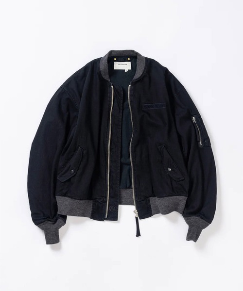 Anachronorm(アナクロノーム)の「【ANACHRONORM】AN396 DUAL DENIM MA-1(MA-1・メンズ・ブラック・3/2)」の4枚目の写真