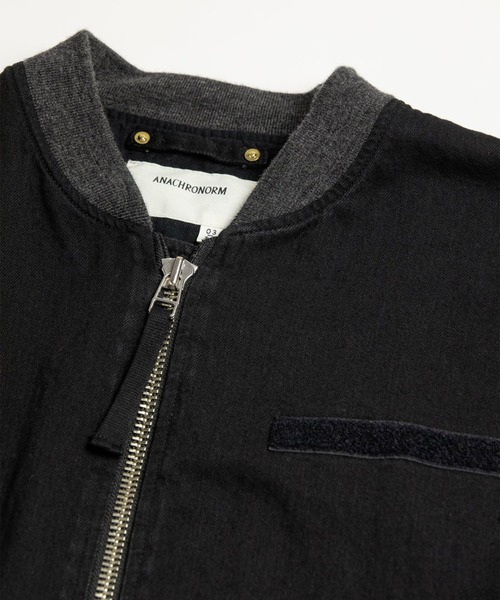 Anachronorm(アナクロノーム)の「【ANACHRONORM】AN396 DUAL DENIM MA-1(MA-1・メンズ・ブラック・3/2)」の12枚目の写真