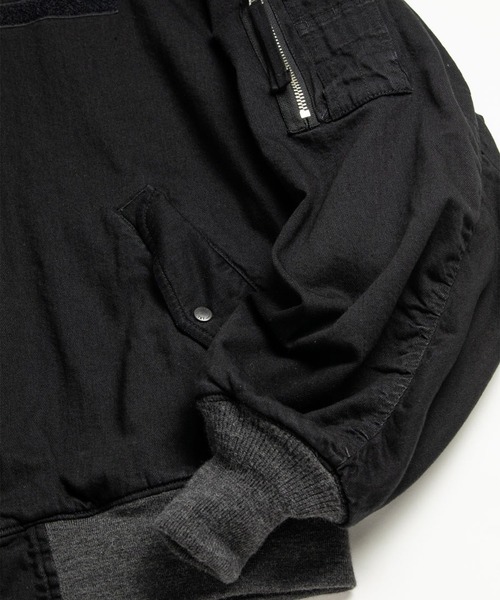Anachronorm(アナクロノーム)の「【ANACHRONORM】AN396 DUAL DENIM MA-1(MA-1・メンズ・ブラック・3/2)」の13枚目の写真