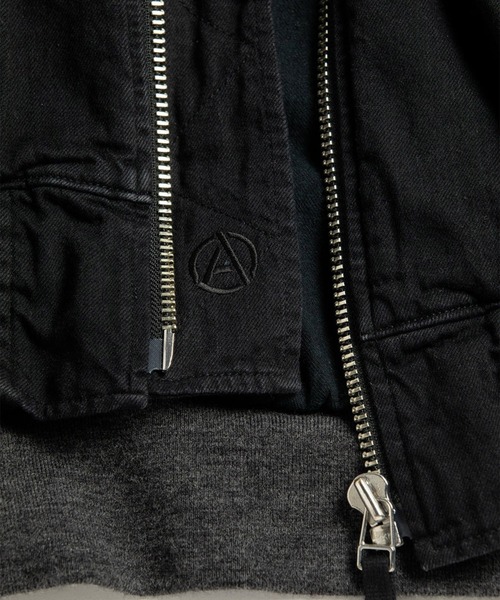 Anachronorm(アナクロノーム)の「【ANACHRONORM】AN396 DUAL DENIM MA-1(MA-1・メンズ・ブラック・3/2)」の14枚目の写真