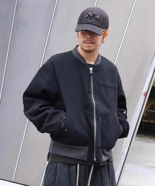 Anachronorm(アナクロノーム)の「【ANACHRONORM】AN396 DUAL DENIM MA-1(MA-1・メンズ・ブラック・3/2)」の16枚目の写真