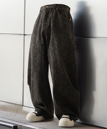 レオパード デニムカーブパンツ / Leopard Denim Curve Pants
