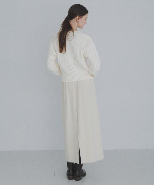 URBAN RESEARCH Sonny Label（アーバンリサーチサニーレーベル）の「パッチワークハートケーブルニット（ニット/セーター・レディース・チャコールグレー/オフホワイト/レッド・FREE）」の6枚目の写真