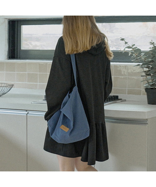 AVANT-G(アバン)の「Dot Pattern Eco Bag - DARK GREY(エコバッグ/サブバッグ・レディース・チャコールグレー/ベージュ/ブルー・FREE)」の3枚目の写真