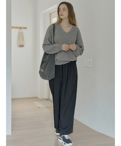 AVANT-G(アバン)の「Dot Pattern Eco Bag - DARK GREY(エコバッグ/サブバッグ・レディース・チャコールグレー/ベージュ/ブルー・FREE)」の6枚目の写真