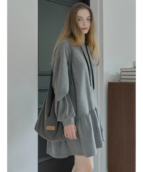 AVANT-G(アバン)の「Dot Pattern Eco Bag - DARK GREY(エコバッグ/サブバッグ・レディース・チャコールグレー/ベージュ/ブルー・FREE)」の7枚目の写真
