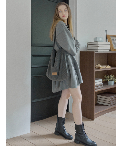 AVANT-G(アバン)の「Dot Pattern Eco Bag - DARK GREY(エコバッグ/サブバッグ・レディース・チャコールグレー/ベージュ/ブルー・FREE)」の8枚目の写真
