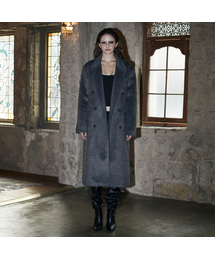 Classic Double Long Coat (CHARCOAL)