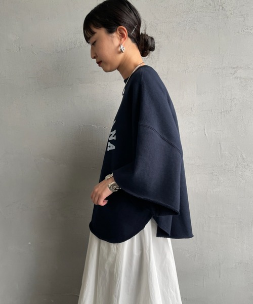 AMERICANA（アメリカーナ）の「[Americana/アメリカーナ] 別注 カレッジプリント カットオフ スウェット（スウェット・レディース・ネイビー/オートミール/ピンク・ONE SIZE）」の22枚目の写真