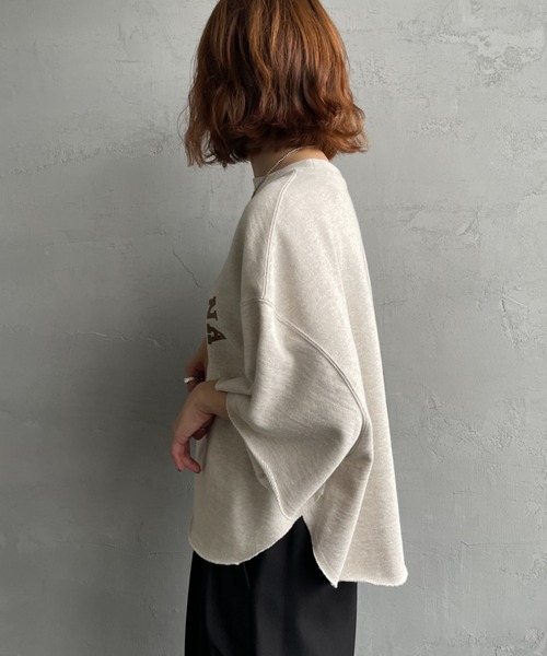 AMERICANA（アメリカーナ）の「[Americana/アメリカーナ] 別注 カレッジプリント カットオフ スウェット（スウェット・レディース・ネイビー/オートミール/ピンク・ONE SIZE）」の12枚目の写真