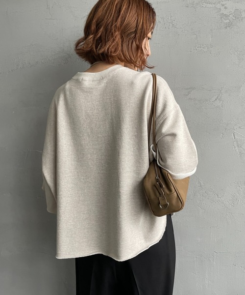 AMERICANA（アメリカーナ）の「[Americana/アメリカーナ] 別注 カレッジプリント カットオフ スウェット（スウェット・レディース・ネイビー/オートミール/ピンク・ONE SIZE）」の13枚目の写真