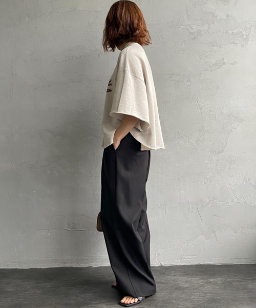 AMERICANA（アメリカーナ）の「[Americana/アメリカーナ] 別注 カレッジプリント カットオフ スウェット（スウェット・レディース・ネイビー/オートミール/ピンク・ONE SIZE）」の15枚目の写真