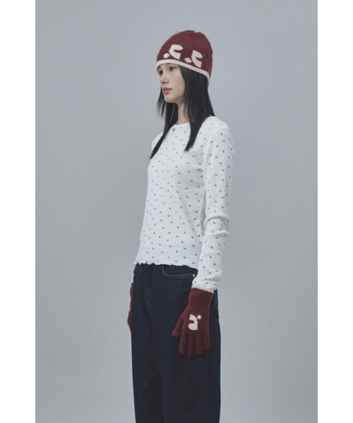 Rest&Recreation(レストアンドレクリエーション)の「REVERSIBLE KNIT BEANIE - RED(ニットキャップ/ビーニー・レディース・その他・ONE)」の4枚目の写真