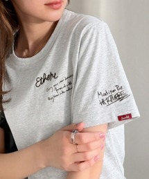 オーガニックコットン使用◎前後ダブル刺繍で、後姿だってぬかりなくかわいい♪ 綿100％グラフィック飛び刺繍Tシャツ (半袖)