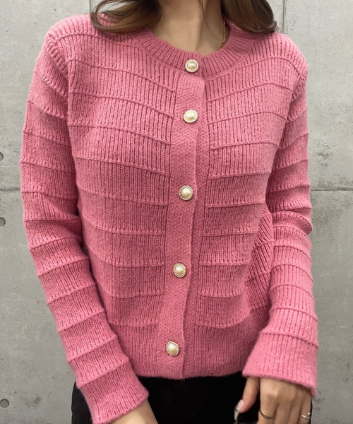セール】パール金ボタン ニットカーディガン（カーディガン/ボレロ