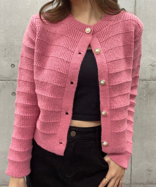 ROGER AND RAW(ロジャーアンドロウ)の「パール金ボタン ニットカーディガン(カーディガン/ボレロ・レディース・ホワイト/ライトブラウン/ブラック/ピンク・FREE)」の20枚目の写真