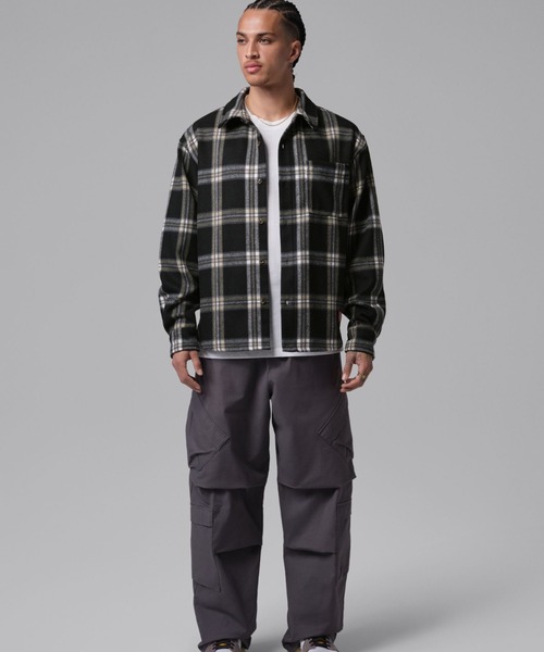 JORDAN BRAND(ジョーダンブランド)の「JORDAN BRAND M J FLT CLB FLANNEL SHIRT / ジョーダン ブランド FLT CLB フランネル シャツ L/S トップ / NIKE【SP】(シャツ/ブラウス・メンズ・ブラック・M/L/XL/XXL)」の11枚目の写真