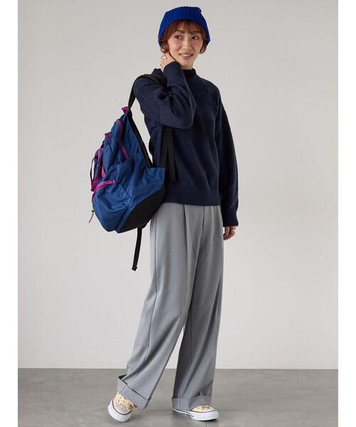 Lugnoncure(ルノンキュール)の「ピーチヤーン求心柄編みニット(ニット/セーター・レディース・イエロー/グレー/オフホワイト/ミント/ネイビー・F)」の18枚目の写真