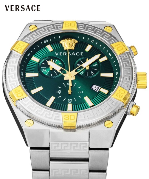VERSACE(ヴェルサーチ)の「VERSACE/ヴェルサーチェ SPORTY GRECA 腕時計 VS-VESO01524 メンズ(アナログ腕時計・メンズ・グリーン・FREE)」の1枚目の写真