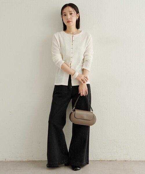 Omekashi（オメカシ）の「SILVER釦カーディガン（カーディガン/ボレロ・レディース・オフホワイト/ブルー/ブラック・FREE）」の11枚目の写真