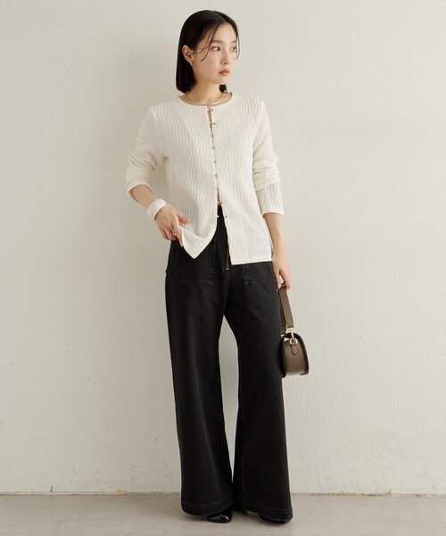 Omekashi（オメカシ）の「SILVER釦カーディガン（カーディガン/ボレロ・レディース・オフホワイト/ブルー/ブラック・FREE）」の12枚目の写真