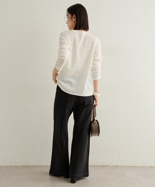 Omekashi（オメカシ）の「SILVER釦カーディガン（カーディガン/ボレロ・レディース・オフホワイト/ブルー/ブラック・FREE）」の13枚目の写真