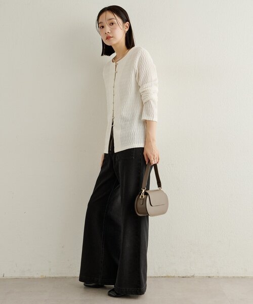 Omekashi（オメカシ）の「SILVER釦カーディガン（カーディガン/ボレロ・レディース・オフホワイト/ブルー/ブラック・FREE）」の15枚目の写真