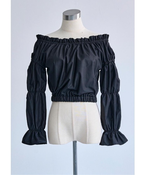 LUDICRUM（ルーディクルム）の「Off shoulder blouse（シャツ/ブラウス・レディース・ブラック/オフホワイト/ライトイエロー・FREE）」の8枚目の写真