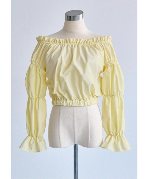 LUDICRUM（ルーディクルム）の「Off shoulder blouse（シャツ/ブラウス・レディース・ブラック/オフホワイト/ライトイエロー・FREE）」の7枚目の写真