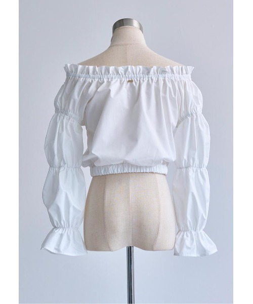 LUDICRUM（ルーディクルム）の「Off shoulder blouse（シャツ/ブラウス・レディース・ブラック/オフホワイト/ライトイエロー・FREE）」の4枚目の写真