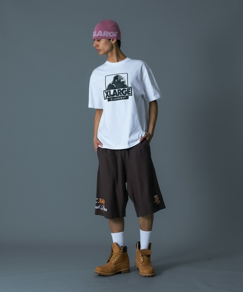 XLARGE（エクストララージ）の「XLARGE×Champion SWEAT SHORTS（スウェットパンツ・メンズ・アッシュ/ブラック/パープル/ブラウン・XL/L/M/S）」の14枚目の写真