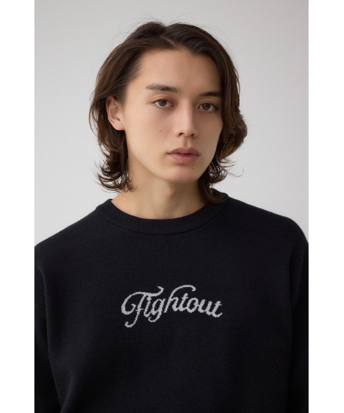 AZUL by moussy(アズールバイマウジー)の「フロントロゴニットトップス(ニット/セーター・メンズ・ブラック/ライトベージュ/グレー/ピンク・SMALL/MEDIUM/LARGE)」の6枚目の写真