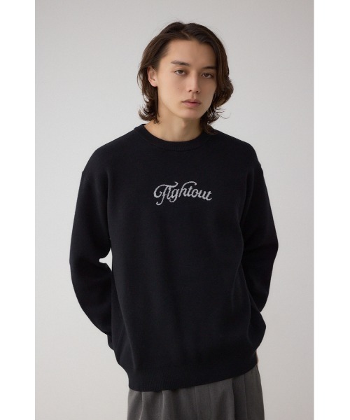 AZUL by moussy(アズールバイマウジー)の「フロントロゴニットトップス(ニット/セーター・メンズ・ブラック/ライトベージュ/グレー/ピンク・SMALL/MEDIUM/LARGE)」の7枚目の写真