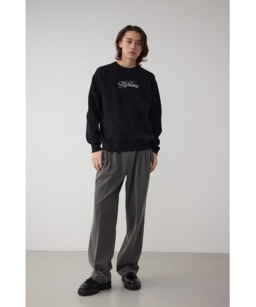 AZUL by moussy(アズールバイマウジー)の「フロントロゴニットトップス(ニット/セーター・メンズ・ブラック/ライトベージュ/グレー/ピンク・SMALL/MEDIUM/LARGE)」の8枚目の写真