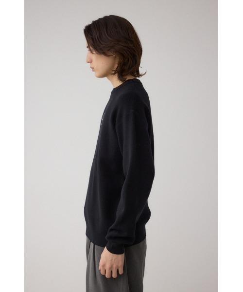 AZUL by moussy(アズールバイマウジー)の「フロントロゴニットトップス(ニット/セーター・メンズ・ブラック/ライトベージュ/グレー/ピンク・SMALL/MEDIUM/LARGE)」の10枚目の写真