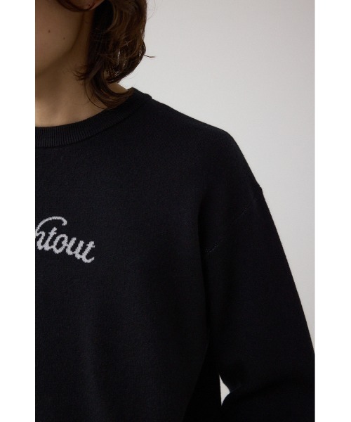 AZUL by moussy(アズールバイマウジー)の「フロントロゴニットトップス(ニット/セーター・メンズ・ブラック/ライトベージュ/グレー/ピンク・SMALL/MEDIUM/LARGE)」の13枚目の写真