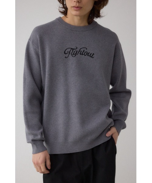 AZUL by moussy(アズールバイマウジー)の「フロントロゴニットトップス(ニット/セーター・メンズ・ブラック/ライトベージュ/グレー/ピンク・SMALL/MEDIUM/LARGE)」の16枚目の写真