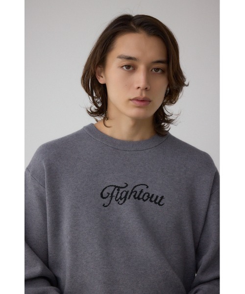 AZUL by moussy(アズールバイマウジー)の「フロントロゴニットトップス(ニット/セーター・メンズ・ブラック/ライトベージュ/グレー/ピンク・SMALL/MEDIUM/LARGE)」の17枚目の写真