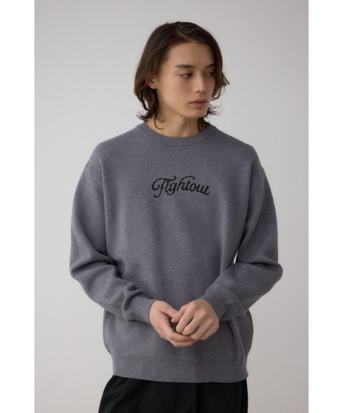 AZUL by moussy(アズールバイマウジー)の「フロントロゴニットトップス(ニット/セーター・メンズ・ブラック/ライトベージュ/グレー/ピンク・SMALL/MEDIUM/LARGE)」の18枚目の写真