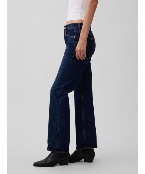 GAP(ギャップ)の「ミッドライズ リラックスフィット ストレートデニム(デニムパンツ・レディース・インディゴブルー・27/26/23/24/25/28/29/30)」の6枚目の写真
