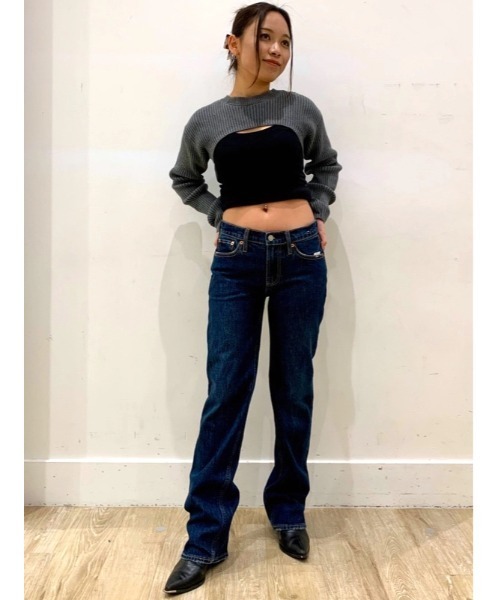 GAP(ギャップ)の「ミッドライズ リラックスフィット ストレートデニム(デニムパンツ・レディース・インディゴブルー・27/26/23/24/25/28/29/30)」の10枚目の写真