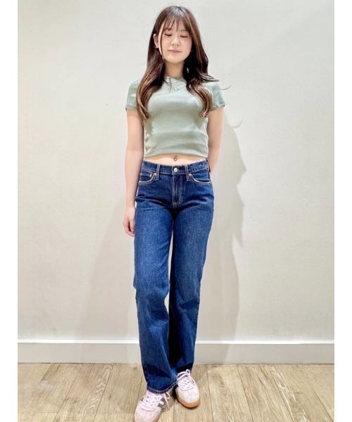 GAP(ギャップ)の「ミッドライズ リラックスフィット ストレートデニム(デニムパンツ・レディース・インディゴブルー・27/26/23/24/25/28/29/30)」の13枚目の写真