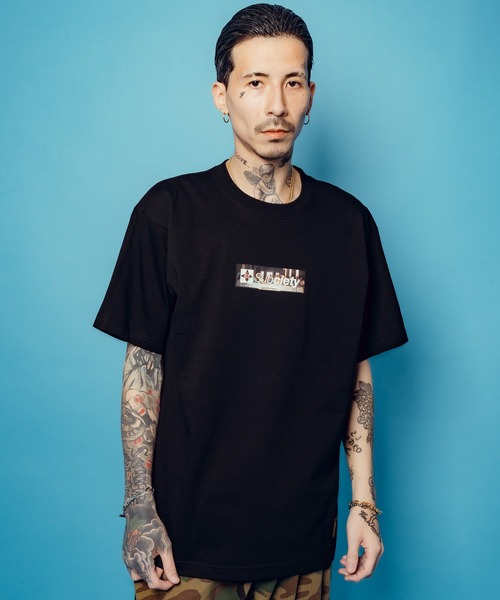 Subciety（サブサエティ）の「Last supper box tee（Tシャツ/カットソー・メンズ・ブラック/グレイッシュブルー/ホワイト・SMALL/MEDIUM/LARGE/X-LARGE/XX-LARGE）」の10枚目の写真